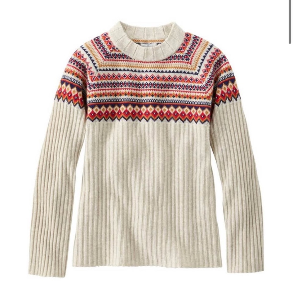 LL Bean Wool&Cashmere sweater Fair Isle